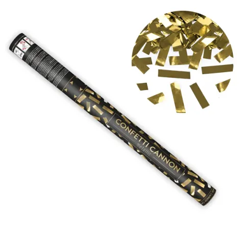 Konfetti pneumatyczne metaliczne ZŁOTE 60 cm