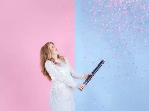 Konfetti pneumatyczne RÓŻOWE kółeczka tuba 60 cm