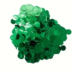 Konfetti kółka foliowe metaliczne Zielone 15 gram