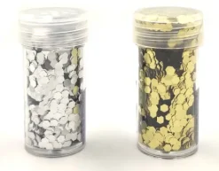 Konfetti metalizowane plaster miodu ZŁOTY SREBRNY 8g