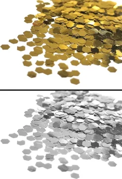 Konfetti metalizowane plaster miodu ZŁOTY SREBRNY 8g
