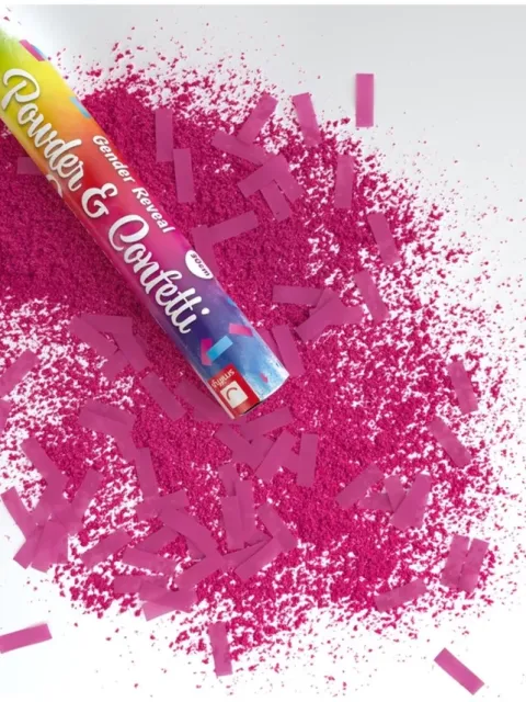 Konfetti pneumatyczne PAPIEROWE z proszkiem Boy or Girl POWDER smoke 30 cm