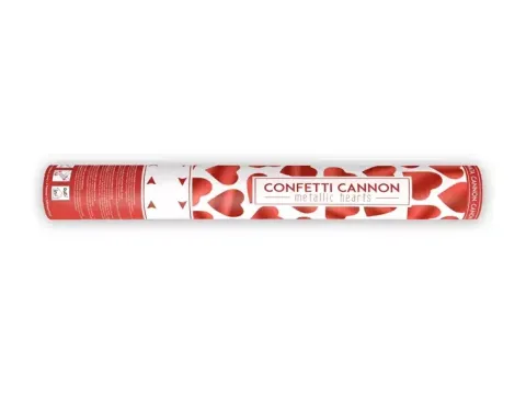 Konfetti pneumatyczne SERCA czerwone 40 cm