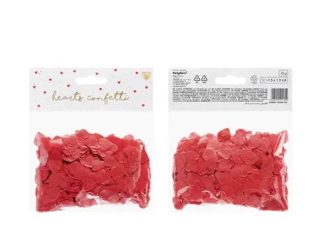 Konfetti SERCA czerwone 1,6 cm 16 g