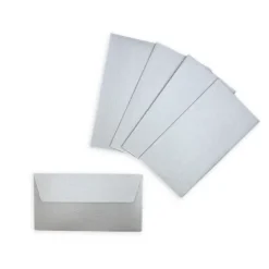Koperta mini na bilecik 11,5 x 6 cm srebrna perłowa 1 szt.