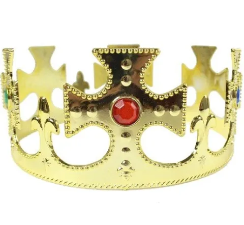 Korona króla złota z dużymi diamentami
