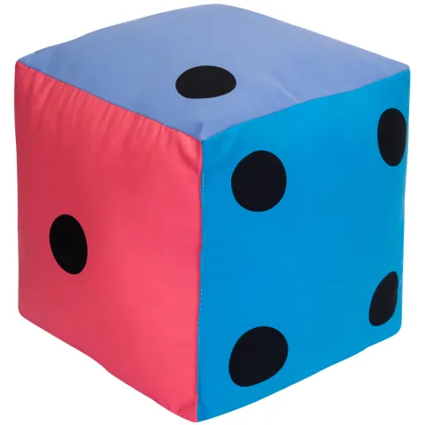 Kostka edukacyjna 10 cm - Kropki Pastelowa