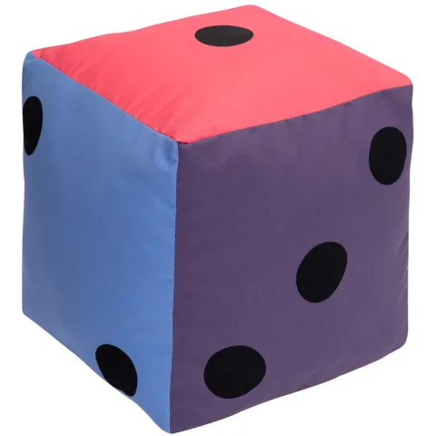 Kostka edukacyjna 10 cm - Kropki Pastelowa