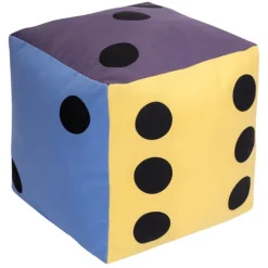 Kostka edukacyjna 10 cm - Kropki Pastelowa
