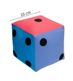 Kostka edukacyjna 15 cm Pastelowa - Kropki