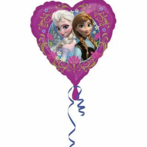 Kraina Lodu Frozen Anna i Elsa serce balon foliowy 18''