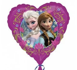 Kraina Lodu Frozen Anna i Elsa serce balon foliowy 18''
