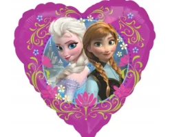 Kraina Lodu Frozen Anna i Elsa serce balon foliowy 18''