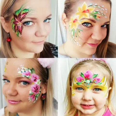 KrazeFX Paletka farb do malowania twarzy i ciała - Flower Bouquet by Linnea