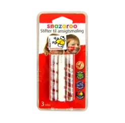 Kredki do twarzy i ciała zestaw KIBIC biało-czerwony Snazaroo 3 szt.