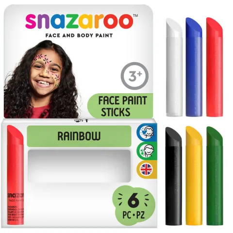 Kredki do twarzy i ciała zestaw Rainbow Snazaroo 6x7,1g