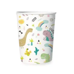 Kubeczki papierowe Dinozaury 220ml 6 szt