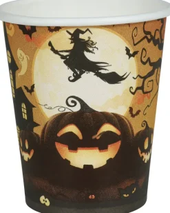 Kubeczki papierowe Dynia pomarańczowe HALLOWEEN 240 ml 6 szt.