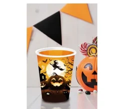 Kubeczki papierowe Dynia pomarańczowe HALLOWEEN 240 ml 6 szt.