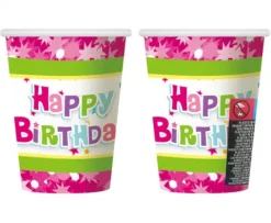 Kubeczki papierowe Happy Bithday 6 szt