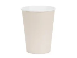 Kubeczki papierowe jednokolorowe beżowe 250 ml 6 szt.