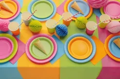Kubeczki papierowe jednokolorowe pomarańczowe 250ml 6 szt. PartyDeco