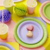 Kubeczki papierowe jednokolorowe żółte 250ml 6 szt. PartyDeco
