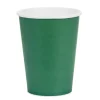 Kubeczki papierowe jednokolorowe ciemny zielony 250ml 6 szt. PartyDeco