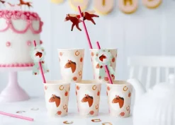 Kubeczki papierowe Konie 220 ml 6 szt.