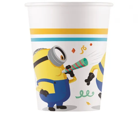 Kubeczki papierowe Minionki 2 The Rise of Gru 200 ml 8 szt.