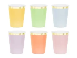 Kubeczki papierowe mix kolorów 220 ml 6 szt.