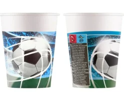 Kubeczki papierowe Piłka nożna 200ml 8 szt.