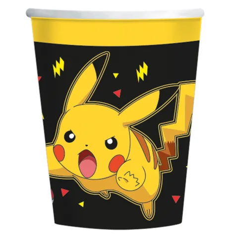 Kubeczki papierowe POKEMON Pikachu 8 szt 240 ml
