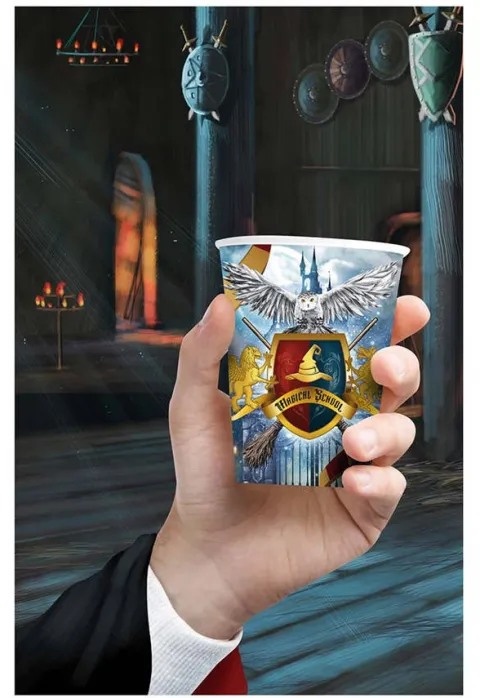 Kubeczki papierowe Szkoła Magii 240 ml 6 szt.