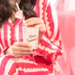 Kubeczki papierowe Wieczór Panieński rose gold 220 ml 6 szt.