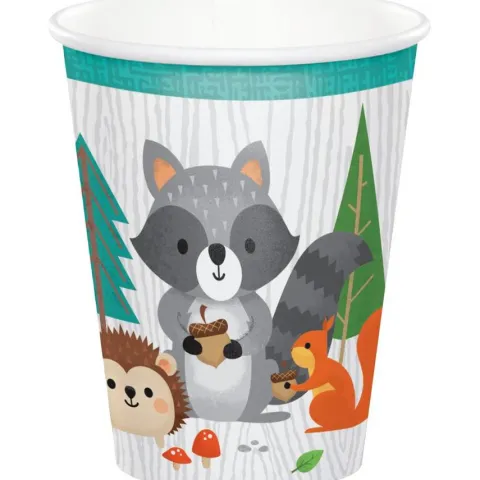 Kubeczki papierowe Woodland Zwierzątka 8 szt.