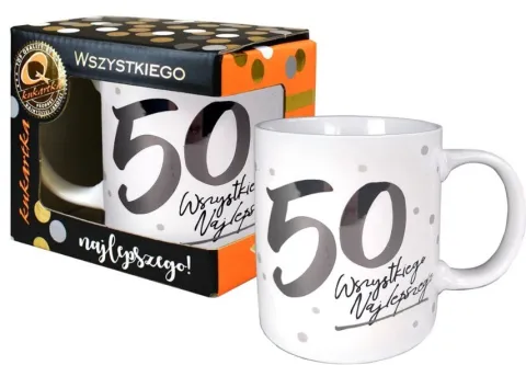 Kubek z nadrukiem 50 Urodziny 300 ml