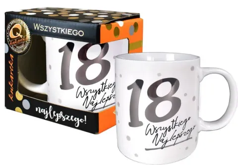 Kubek z nadrukiem 18 Urodziny 300 ml Osiemnastka