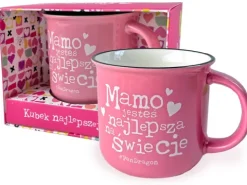 Kubek dla mamy prezent na Dzień Matki różowy 350 ml
