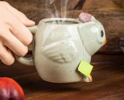 Kubek SÓWKA z kieszonką na torebkę od herbaty
