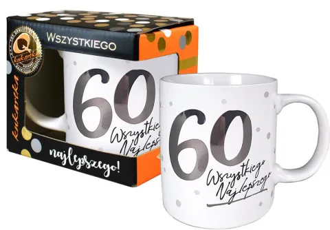 Kubek z nadrukiem 60 Urodziny 300 ml