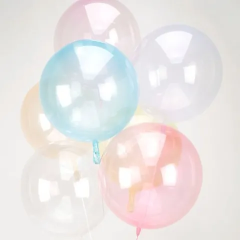 Kula Clearz Crystal balon Bubble transparentny niebieski Anagram 46 cm