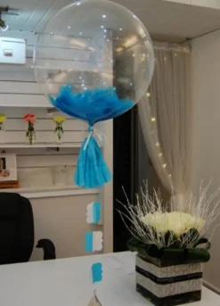 Kula transparentna balon foliowy Bubble 45 cm - Gratulacje