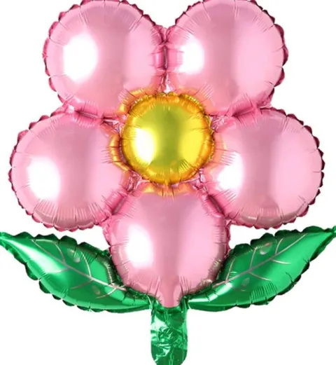 Kwiatek balon foliowy 18 cali Różowy