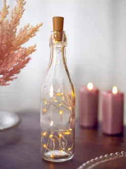 Lampki LED z korkiem do butelki 197 cm ciepły biały