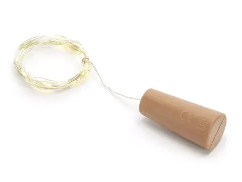 Lampki LED z korkiem do butelki 197 cm ciepły biały