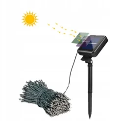 Lampki choinkowe solarne zewnętrzne 200 LED