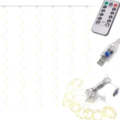 Lampki LED kurtyna druciki 3x3 m ciepły biały 300 LED