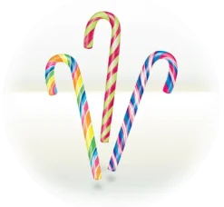 Lizaki laski wielokolorowe Candy Cane Multi Color (laska świąteczna)