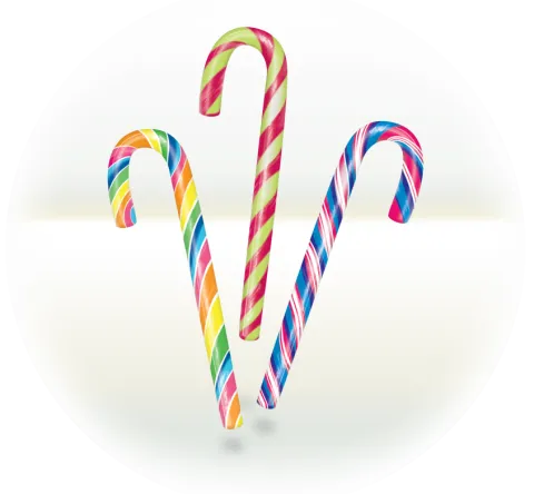 Lizaki laski wielokolorowe Candy Cane Multi Color (laska świąteczna)